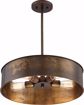 Picture of NUVO Lighting 60/5894 Kettle - 4 Light Pendant with 60w Vintage Lamps Included; Weathered Brass Finish