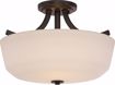 Picture of NUVO Lighting 60/5926 Laguna - 2 Light Semi Flush with White Glass