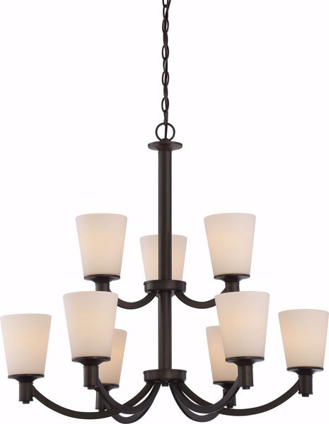 Picture of NUVO Lighting 60/5929 Laguna - 9 Light 2-Tier Hanging with White Glass