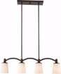 Picture of NUVO Lighting 60/5975 Laguna 4 Light Island Pendant - Forest Bronze with White Glass