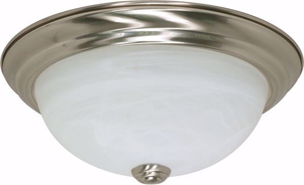 Picture of NUVO Lighting 60/6000 2 Light - 11" - Flush Mount - Alabaster Glass; Color retail packaging