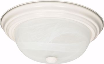Picture of NUVO Lighting 60/6004 2 Light - 11" - Flush Mount - Alabaster Glass; Color retail packaging
