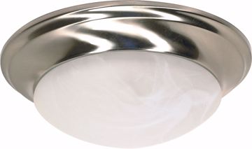 Picture of NUVO Lighting 60/6009 1 Light - 12" - Flush Mount - Twist & Lock with Alabaster Glass; Color retail packaging