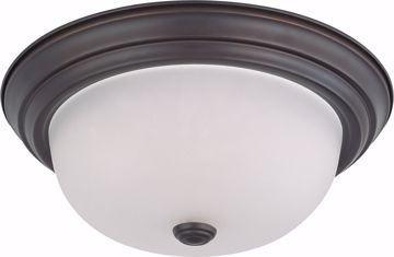 Picture of NUVO Lighting 60/6011 2 Light 13" Flush Mount with Frosted White Glass; Color retail packaging