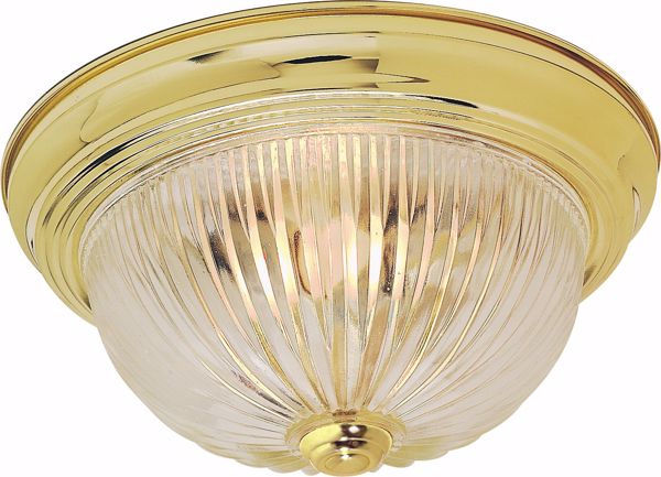 Picture of NUVO Lighting 60/6016 2 Light - 13" - Flush Mount - Clear Ribbed Glass; Color retail packaging