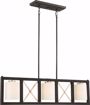 Picture of NUVO Lighting 60/6133 3 Light - Boxer Island Pendant - Matte Black with Antique Silver Accents Finish - Satin White Glass