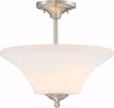 Picture of NUVO Lighting 60/6212 Fawn 2 Light Semi Flush Fixture - Brushed Nickel Finish