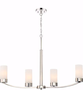 Picture of NUVO Lighting 60/6228 Denver 4 Island Pendant Fixture - Polished Nickel Finish