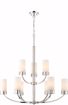 Picture of NUVO Lighting 60/6229 Denver 9 Light Chandelier Fixture - Polished Nickel Finish