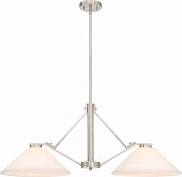 Picture of NUVO Lighting 60/6248 Nome 2 Light Island Pendant Fixture - Brushed Nickel Finish