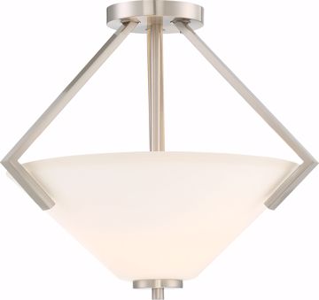 Picture of NUVO Lighting 60/6251 Nome 2 Light Semi Flush Fixture - Brushed Nickel Finish