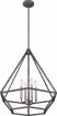 Picture of NUVO Lighting 60/6261 Orin 4 Light Pendant Fixture - Iron Black with Brushed Nickel Accents Finish