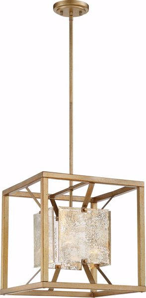 Picture of NUVO Lighting 60/6271 Stanza - 1 Light Med Pendant Fixture - Antique Gold Finish