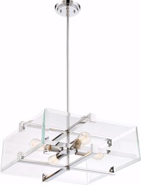 Picture of NUVO Lighting 60/6294 Shelby - 4 Light Pendant Fixture - Polished Nickel Finish