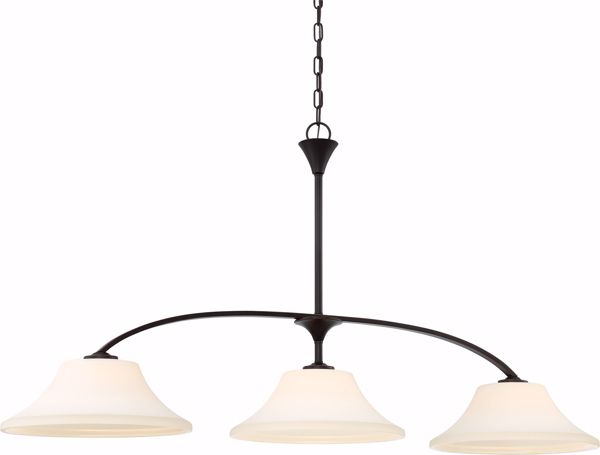 Picture of NUVO Lighting 60/6308 Fawn 3 Light Island Pendant Fixture - Mahogany Bronze Finish