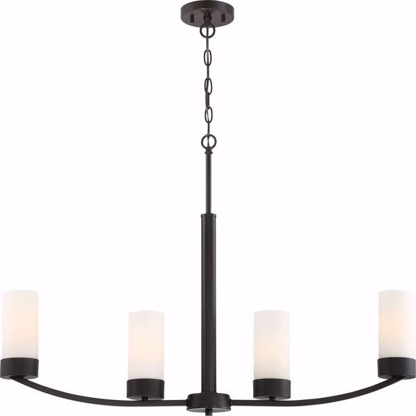 Picture of NUVO Lighting 60/6328 Denver 4 Island Pendant Fixture - Mahogany Bronze Finish