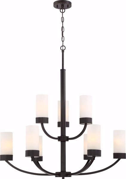 Picture of NUVO Lighting 60/6329 Denver 9 Light Chandelier Fixture - Mahogany Bronze Finish