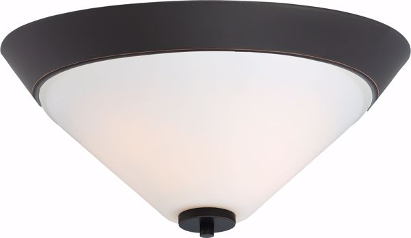 Picture of NUVO Lighting 60/6352 Nome 2 Light Flush Mount Fixture - Mahogany Bronze Finish