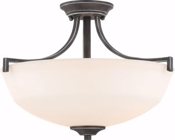 Picture of NUVO Lighting 60/6369 Chester - 2 Light Semi Flush Fixture - Iron Black Finish