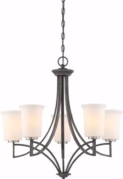 Picture of NUVO Lighting 60/6375 Chester - 5 Light Chandelier Fixture - Iron Black Finish