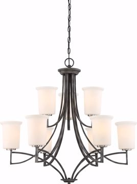 Picture of NUVO Lighting 60/6379 Chester - 9 Light Chandelier Fixture - Iron Black Finish