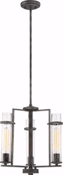 Picture of NUVO Lighting 60/6383 Donzi - 3 Light Chandelier Fixture - Iron Black Finish