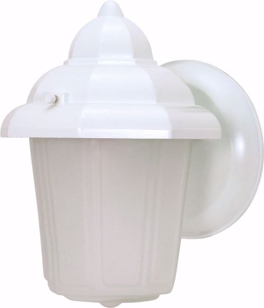 Picture of NUVO Lighting 60/639 1 Light - 9" - Wall Lantern - Hood Lantern with Satin Frosted Glass