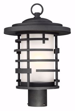 Picture of NUVO Lighting 60/6406 Lansing - 1 Light Outdoor Post Lantern With Etched Glass