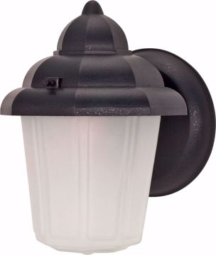 Picture of NUVO Lighting 60/641 1 Light - 9" - Wall Lantern - Hood Lantern with Satin Frosted Glass