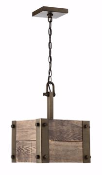Picture of NUVO Lighting 60/6421 Winchester - 1 Light Mini Pendant With Aged Wood