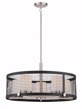 Picture of NUVO Lighting 60/6454 Pratt - 5 Light Pendant With White Glass