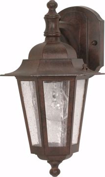 Picture of NUVO Lighting 60/989 Cornerstone - 1 Light - 13" - Wall Lantern - Arm Down with Clear Seed Glass