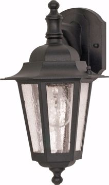 Picture of NUVO Lighting 60/990 Cornerstone - 1 Light - 13" - Wall Lantern - Arm Down with Clear Seed Glass
