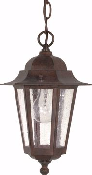 Picture of NUVO Lighting 60/992 Cornerstone - 1 Light - 13" - Hanging Lantern - with Clear Seed Glass