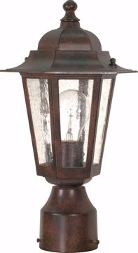 Picture of NUVO Lighting 60/995 Cornerstone - 1 Light - 14" - Post Lantern - with Clear Seed Glass