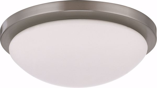 Picture of NUVO Lighting 62/1042 Button LED 11" Flush Mount Fixture - Brushed Nickel Finish - Lamps Included