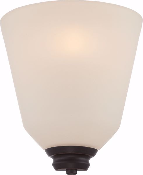 Picture of NUVO Lighting 62/371 Calvin - 1 Light Wall Sconce with Satin White Glass - LED Omni Included