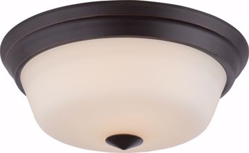 Picture of NUVO Lighting 62/373 Calvin - 2 Light Flush Fixture with Satin White Glass - LED Omni Included