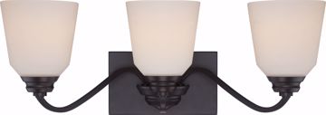 Picture of NUVO Lighting 62/378 Calvin - 3 Light Vanity Fixture with Satin White Glass - LED Omni Included