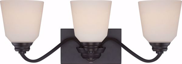 Picture of NUVO Lighting 62/378 Calvin - 3 Light Vanity Fixture with Satin White Glass - LED Omni Included