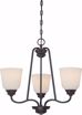 Picture of NUVO Lighting 62/379 Calvin - 3 Light Chandelier with Satin White Glass - LED Omni Included