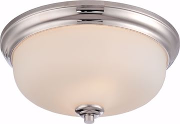 Picture of NUVO Lighting 62/383 Kirk - 2 Light Flush Fixture with Etched Opal Glass - LED Omni Included