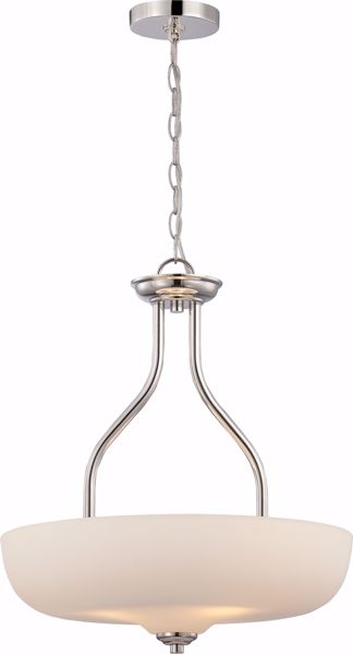 Picture of NUVO Lighting 62/385 Kirk - 3 Light Pendant with Etched Opal Glass - LED Omni Included