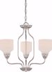 Picture of NUVO Lighting 62/389 Kirk - 3 Light Chandelier with Satin White Glass - LED Omni Included