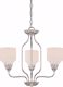 Picture of NUVO Lighting 62/389 Kirk - 3 Light Chandelier with Satin White Glass - LED Omni Included