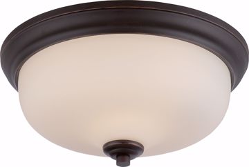 Picture of NUVO Lighting 62/393 Kirk - 2 Light Flush Fixture with Etched Opal Glass - LED Omni Included