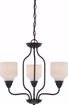 Picture of NUVO Lighting 62/399 Kirk - 3 Light Chandelier with Satin White Glass - LED Omni Included