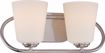 Picture of NUVO Lighting 62/407 Dylan - 2 Light Vanity Fixture with Satin White Glass - LED Omni Included