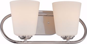 Picture of NUVO Lighting 62/407 Dylan - 2 Light Vanity Fixture with Satin White Glass - LED Omni Included