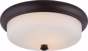 Picture of NUVO Lighting 62/413 Dylan - 2 Light Flush Fixture with Etched Opal Glass - LED Omni Included